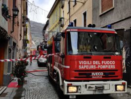 Incendio in un\'abitazione di Aosta