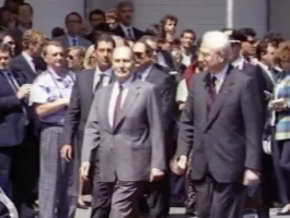 Tele Alpi - 1990: Cossiga e Mitterrand in Valle d\'Aosta