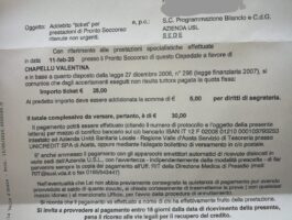 Decesso Chapellu: Ausl si scusa per aver sollecitato il pagamento del ticket