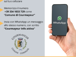 Courmayeur attiva il servizio Whatsapp Info