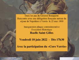 Verrès: une plaque commémorative pour Napoléon Bonaparte